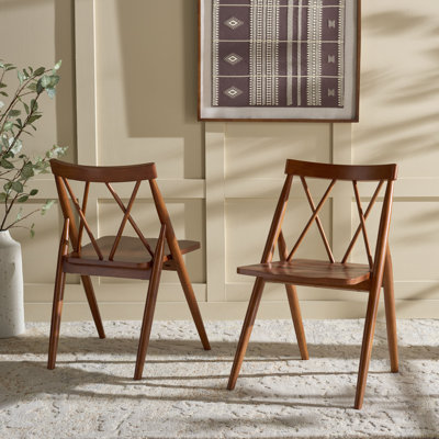 Gayle Solid Wood Cross Back Dining Chairs