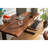  Adjustable Standing Desk with South American Walnut, Live Edge Desk with Drawer Storage-1801079239-1801079225