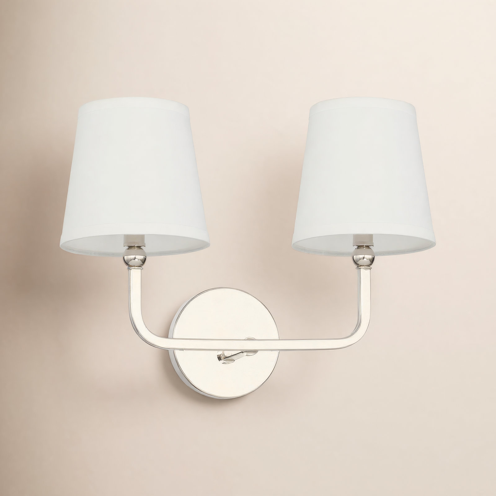 Climsland Dimmable Vanity Light, Polished Nickel, 2