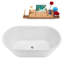 1369.1mm x 744.2mm Freestanding Soaking Acrylic Bathtub-1801142150