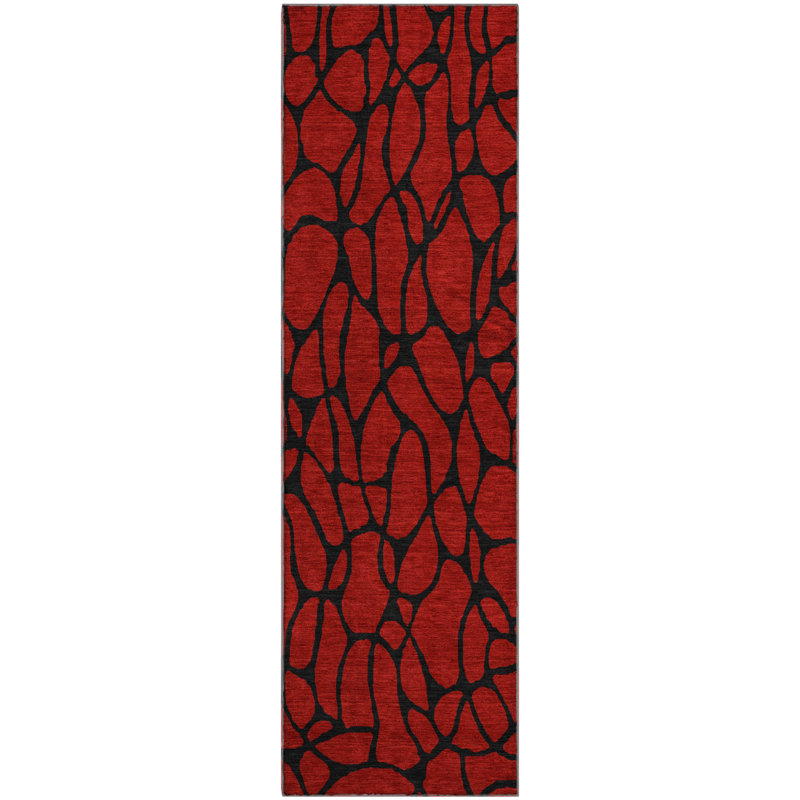 Tapis géométrique lavable à la machine de qualité supérieure Mayfield AMF1023, Tapis de couloir 2 pi 3 po x 7 pi 6 po