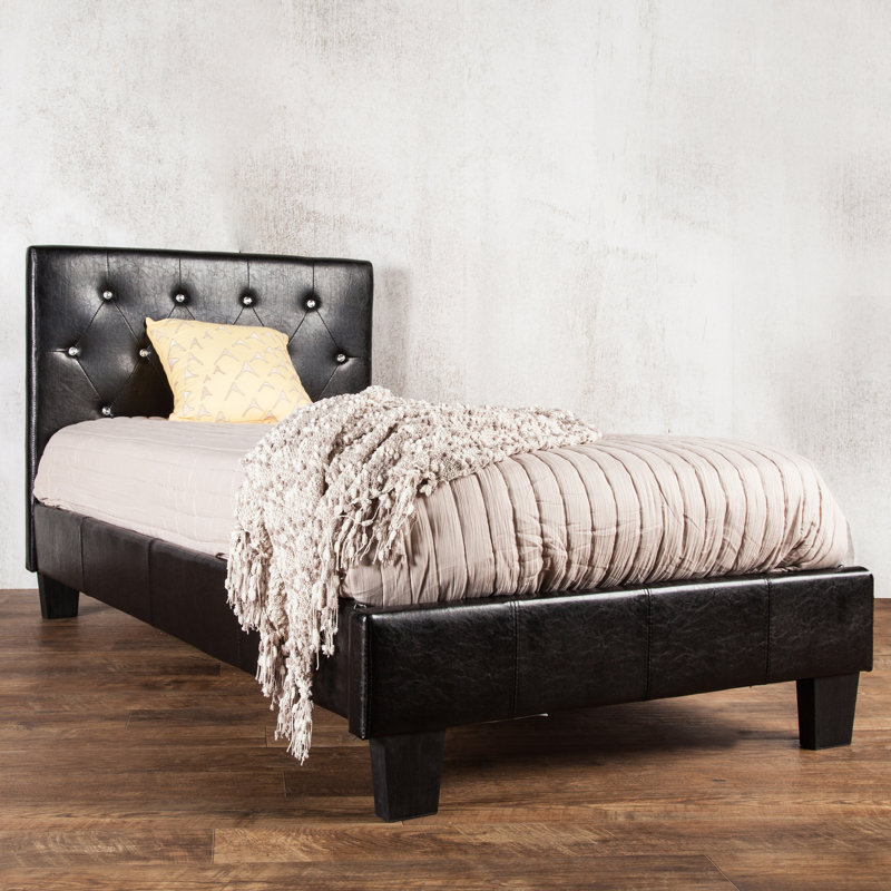 Lit plateforme Devis, Noir, Simple