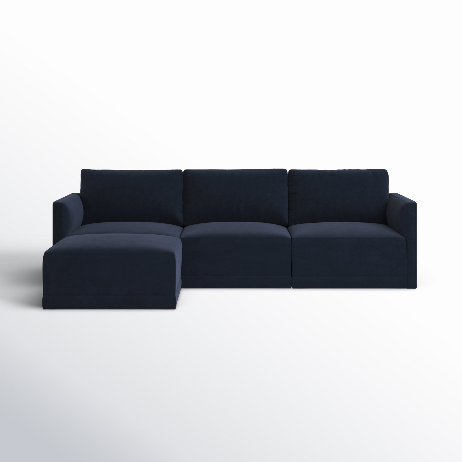 Deirdre Modular Upholstered Reversible Chaise L-Sectional, Navy