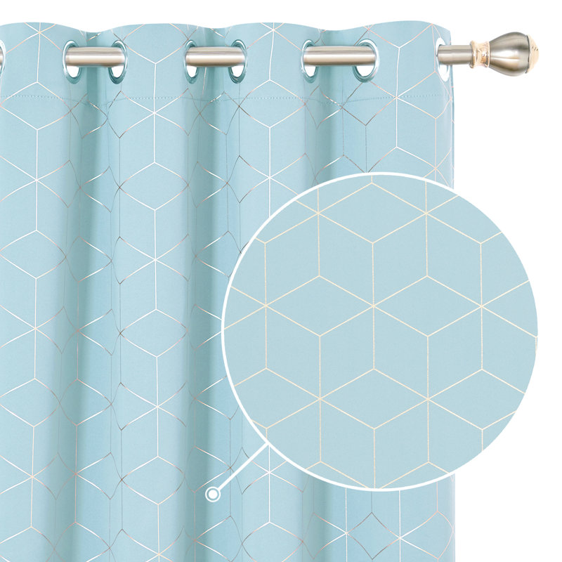 Malone Room Darkening Thermal Curtain, Width 168 x Drop 138cm, Sky Blue
