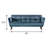 80" W Contemporary Sofa, Teal