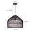 Luminaire suspendu géométrique naturel à 1 lumière Declan