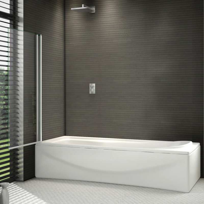 Niobe 800mm W x 1400mm H Tub Door with Glass