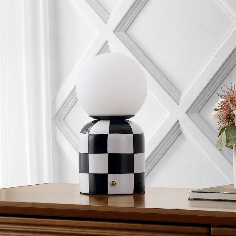 Lampe de table DEL Zira, Noir / blanc