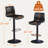 Lolar Swivel Bar Stools Set, Counter Height Bar Stools with Back, Adjustable Bar Stools 24" to 32", Faux Leather Bar Stools for Kitchen Island-1002076743-1002076745