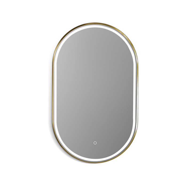 Oleggio Metal Flat Wall Mirror, Gold