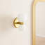 Lometa 2 Light Glass Steel Dimmable Armed Sconce-488202739