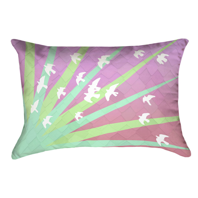Katelyn Smith Faux Suede Reversible Pillow Cover, Green/Pink