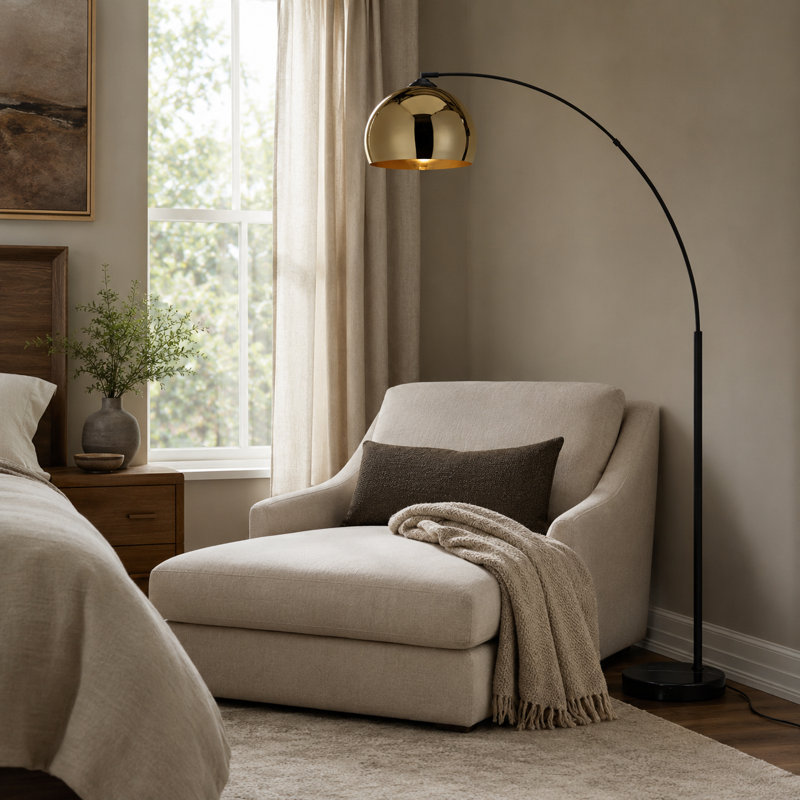 Loreta 170cm Black Arched Floor Lamp