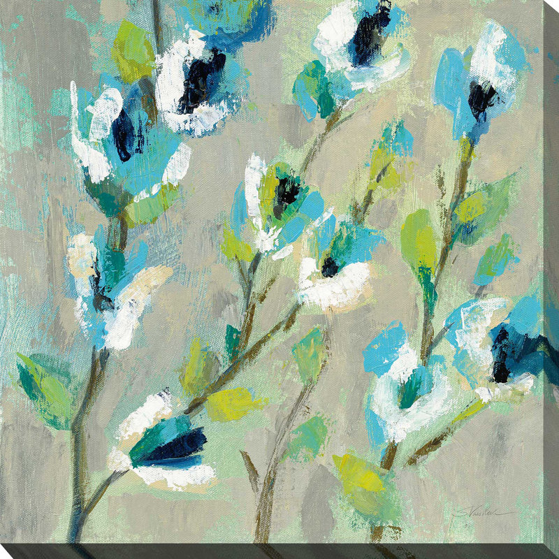 Branche fantaisiste I - Peinture, Toile tendue, H 24 po x l 24 po x P 1,5 po