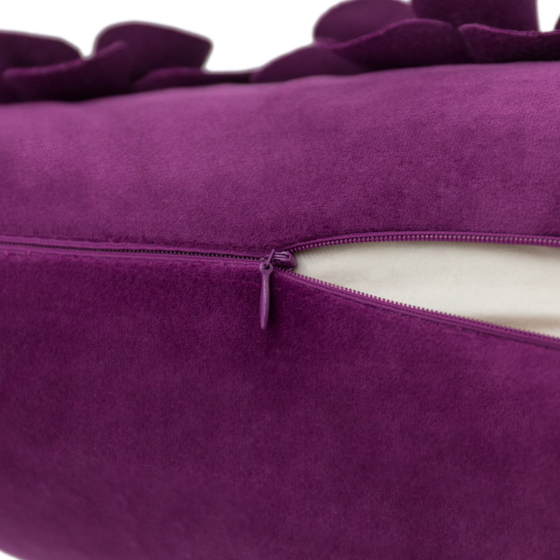  Sunflower Lumbar Rectangular Indoor/Outdoor Pillow Cover, Purple Red