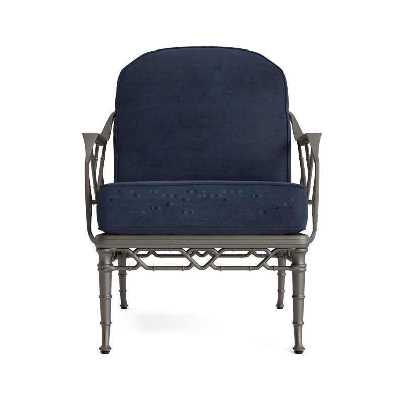 Calcutta Outdoor Lounge Chair, Mica, Fusion Neptune