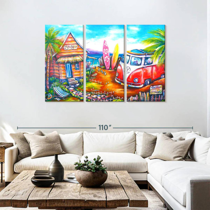 Senne Summer Hut And Van, 48" H x 74" W