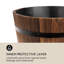 Wood Barrel Planter