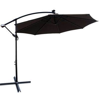 Parasol d'extérieur 10 pi solaire - Auvent pour eau, 8 baleines pour terrasse, bord de piscine