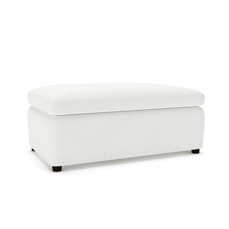 Essex 41" Oversized Upholstered Ottoman , John Flour Performance Linen Blend