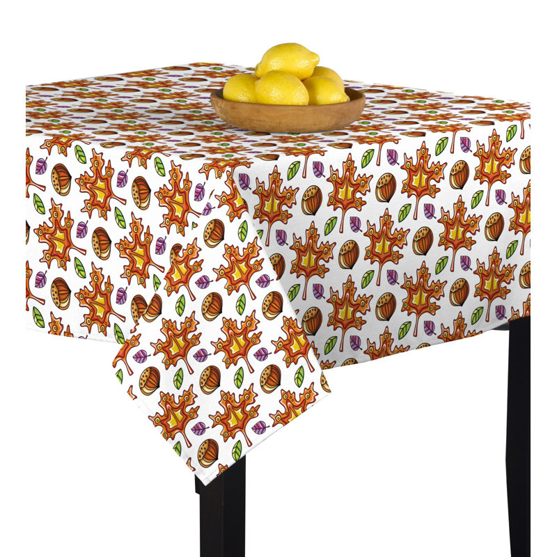 Mcgee Modern Maple Leaves Tablecloth, 60" W x 60" L