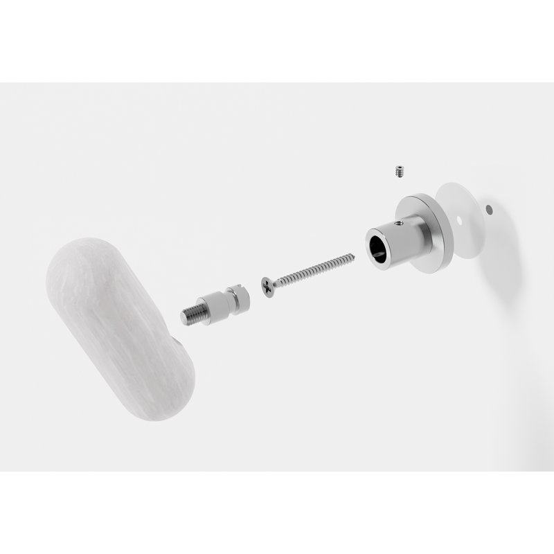 Ikko Wall Mounted Robe Hook, Light Grey