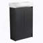 Meuble-lavabo autoportant de 23 po avec lavabo et portes à fermeture douce-623494359