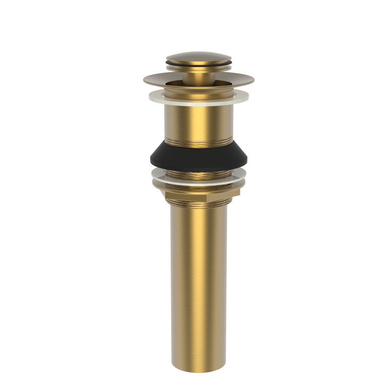 Push Pop-Up Bathroom Sink Drain with Overflow Holes, Satin Bronze (PVD), Not Included