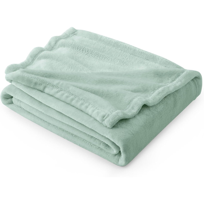 Cozy Winter Collection Bedsure Fleece Blanket 299GSM For Couch, Sofa, Bed GentleSoft™️, Jadeite, 49" W x 59" L