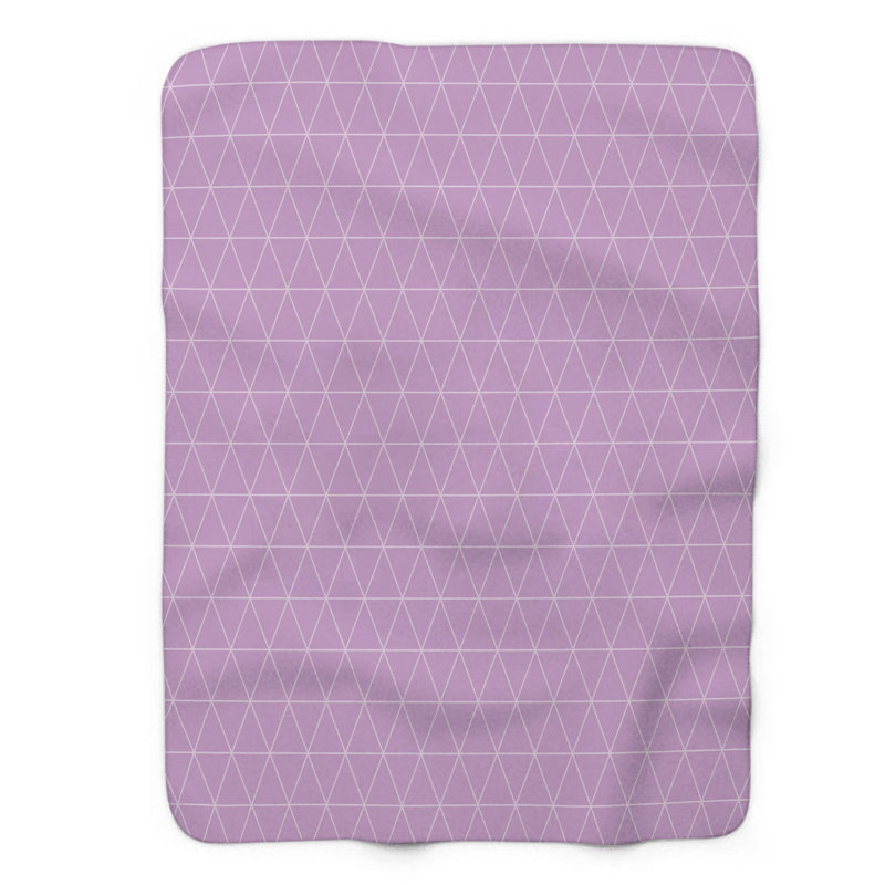 Doux violet - couverture sherpa de qualité supérieure 1 pièce 0219, L 50 po x L 60 po
