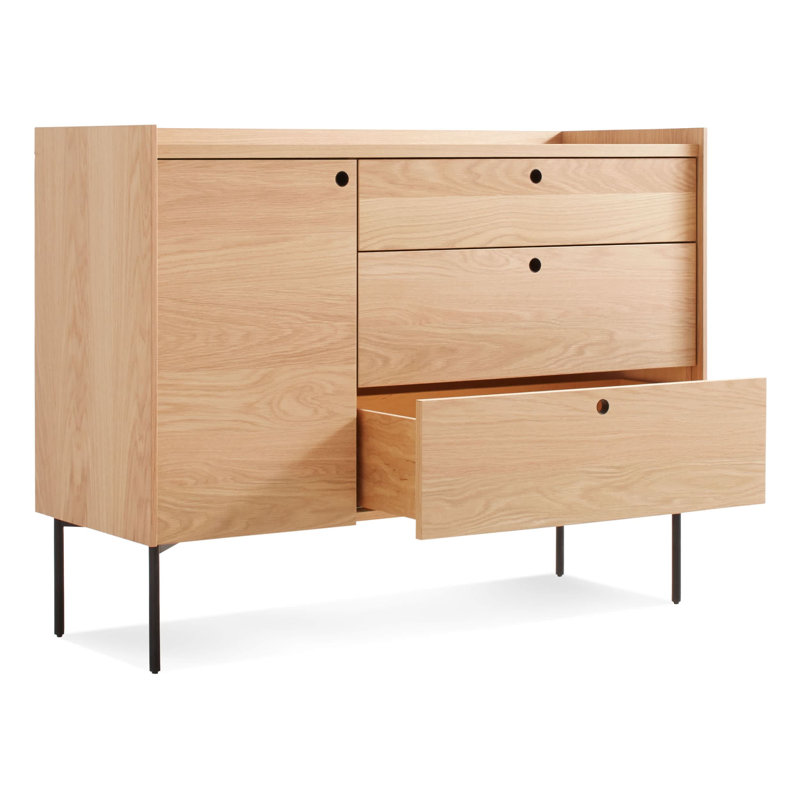 Peek 49'' W Solid Wood Sideboard, White Oak