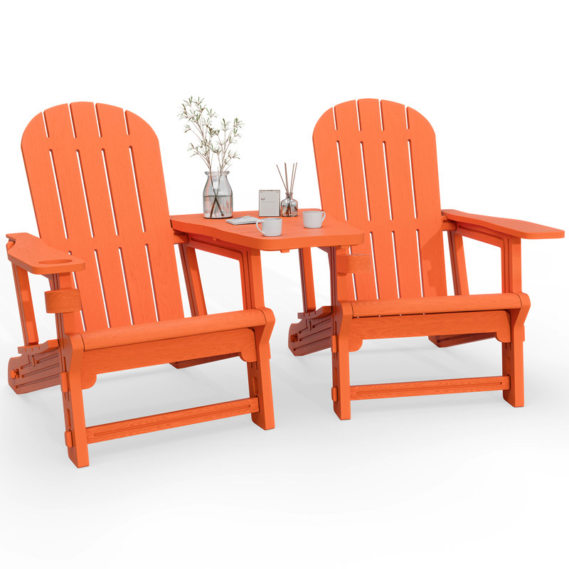 2-Person Outdoor Adirondack Chair, Orange