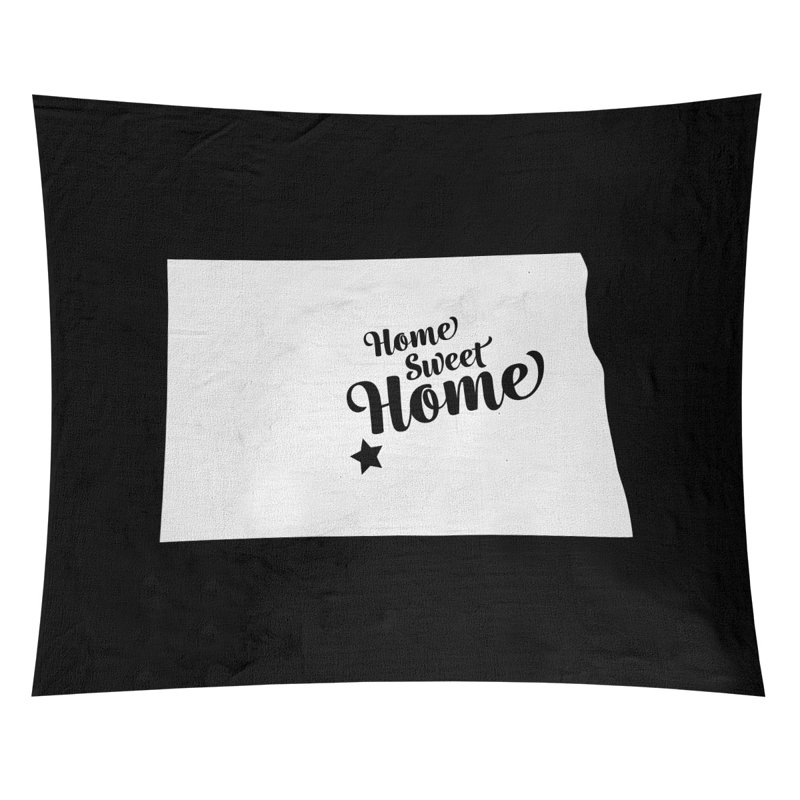 Tapisserie Home Sweet Bismarck, H 51 po x l 60 po, Noir