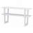 Wood Console Table with  Open Shelf,  Marble-Effect Top-1453518450