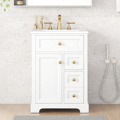 Meuble-lavabo simple 24 po avec lavabo, meuble-lavabo