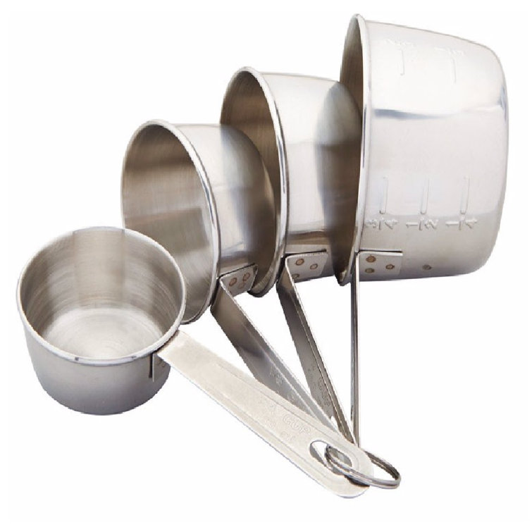 Le Creuset 4-Piece Stainless Steel Dry Measuring Cup Set + Reviews