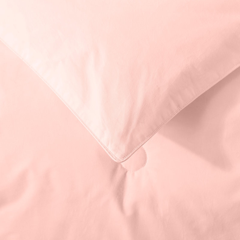 Button Stitch Down Alternative Comforter Polyester Ring Stitch Comforter, Twin Comforter, Blush