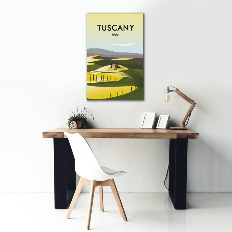 «Tuscany» par Omar Escalante, art mural sur toile, H 40 po x l 26 po x P 1,5 po