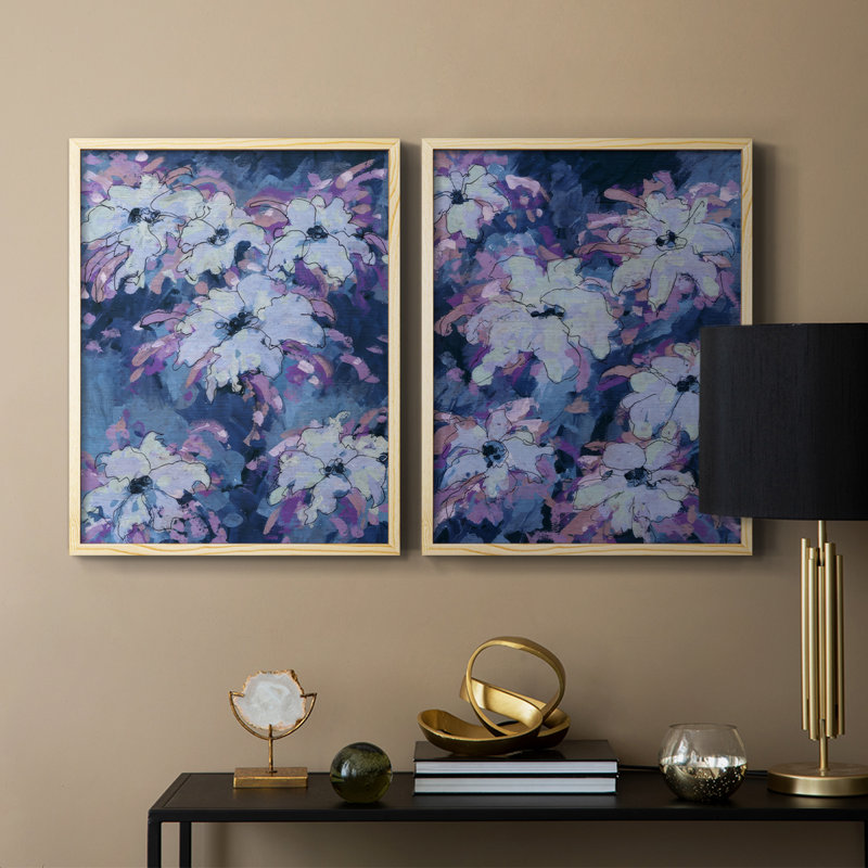 «Hidden Blooms I», reproduction encadrée de qualité supérieure - prête à être accrochée - aucun clou requis - aucun clou requis