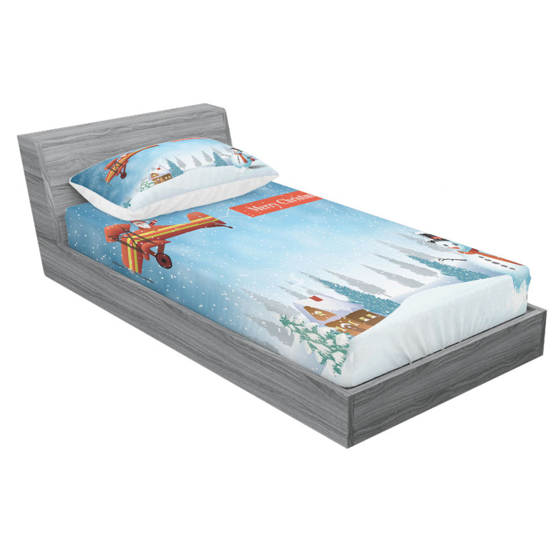 Microfiber Sheet Set, Twin Sheet Set with Fitted Sheet