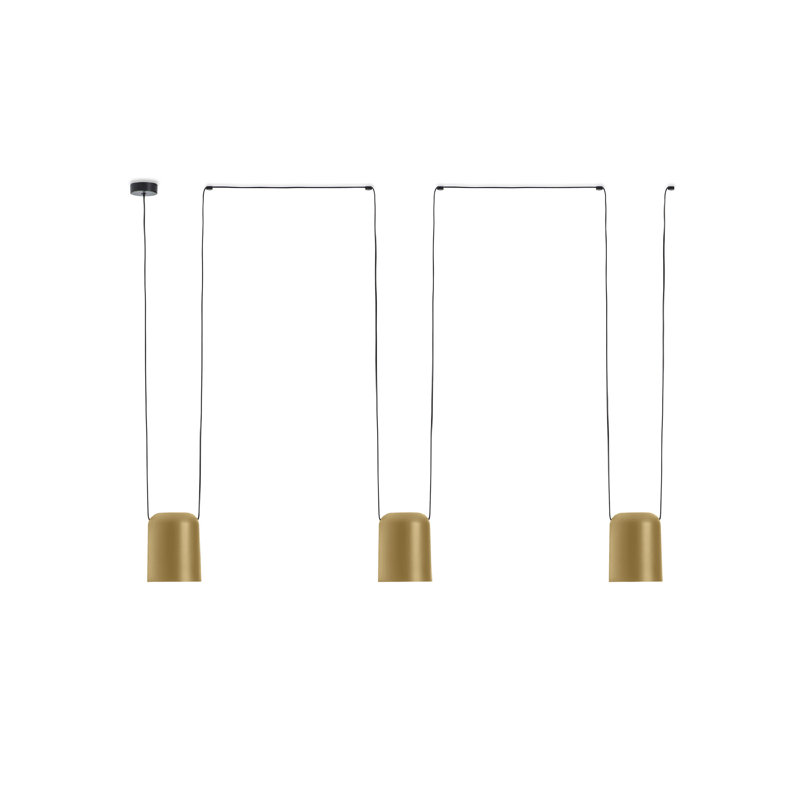 Câble pour auvent à attache latérale 3 cylindres Attic, H 86,63 po x l 118,13 po x P 6 po, Or