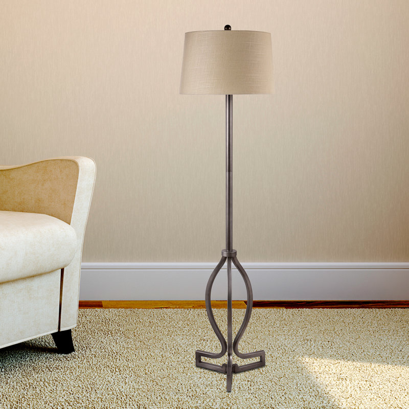 Borset 63'' Antique Silver Traditional Floor Lamp