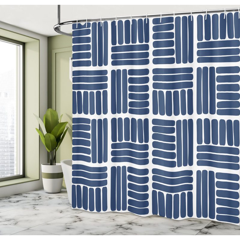 Shower Curtain with Hooks Included, 84"H x 69"W