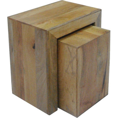 Munnar Solid Wood Trestle Nesting Tables