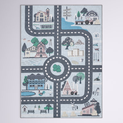 Amsterdam Blue/Dark Gray Rug
