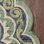 Tapis touffeté à la main 100% laine vert Cementon-29133534