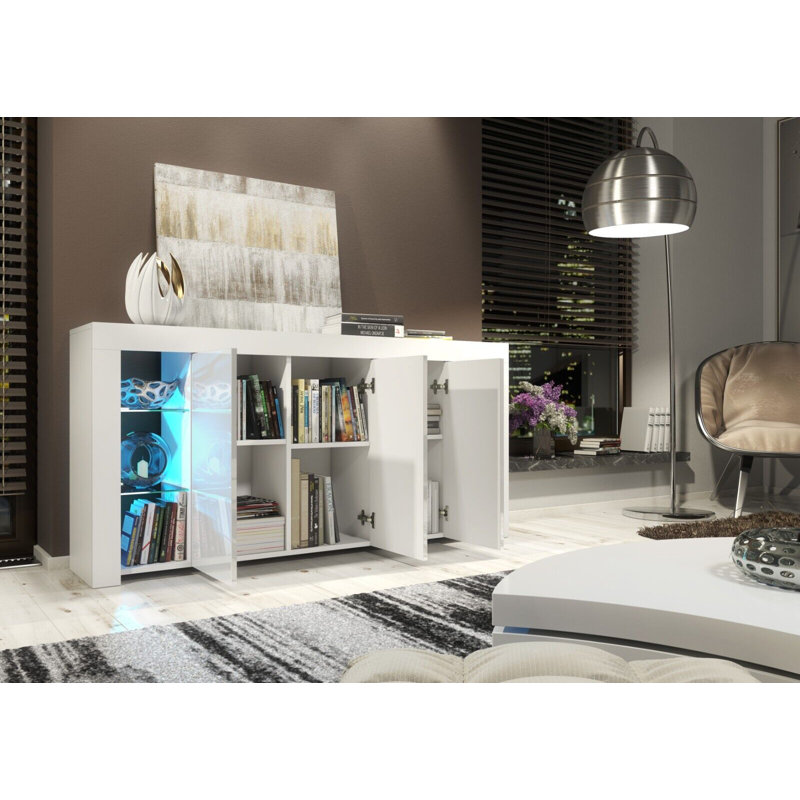 Bebak Unfinished Sidebaord for TVs up to 60", White