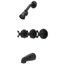 Robinet de baignoire et de douche avec valve brute, garniture et inverseur
