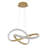 Modern 4 Light LED Gold Chandelier