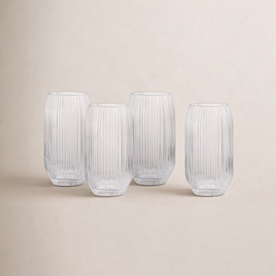 Ribbed Highball Glass